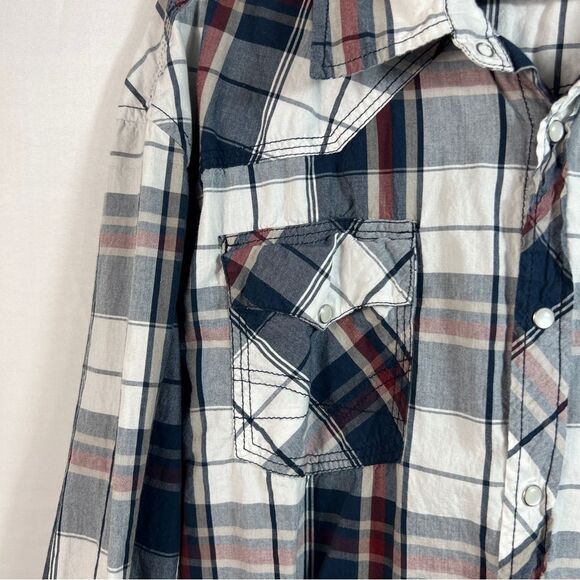 Men's Reclaim Plaid Athletic Fit Long Sleeve Shirt 0631 - Picture 5 of 13